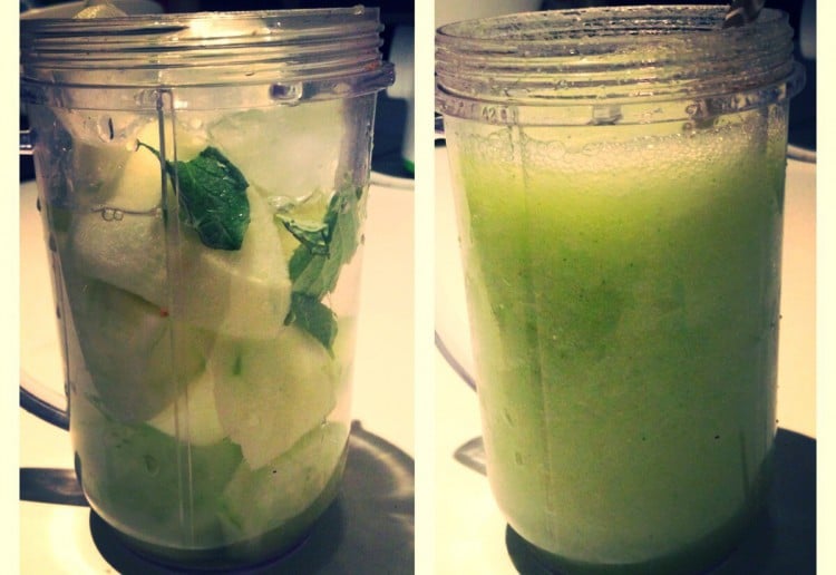 Refreshing morning green smoothie!