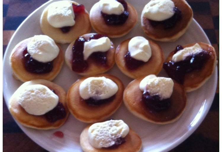 Pikelets with Jam & Cream