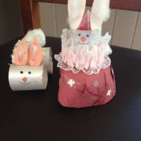 Easter Bunny toilet paper roll bunnies
