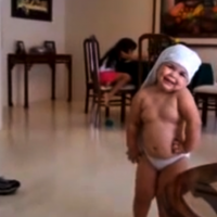 This baby has moves just like Shakira! 
