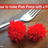 How to make pom poms with a fork!