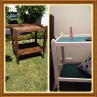 Upcycled trolley table