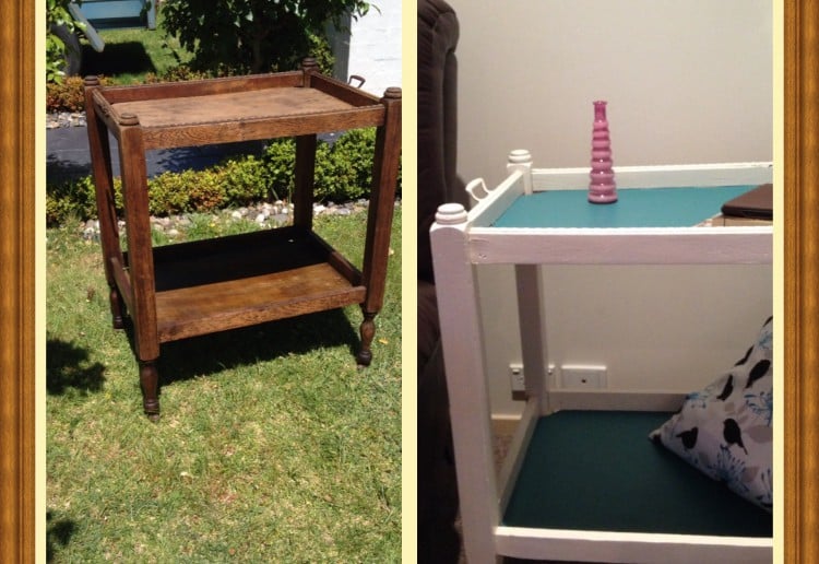 Upcycled trolley table
