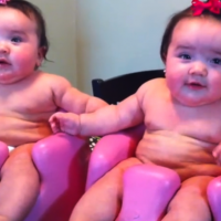 These gorgeous twins laughing will make your day!