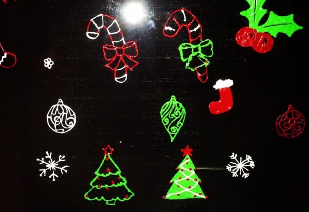 Re-usable Christmas window stickers