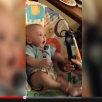 FUNNY VIDEO: This baby LOVES the TV remote....