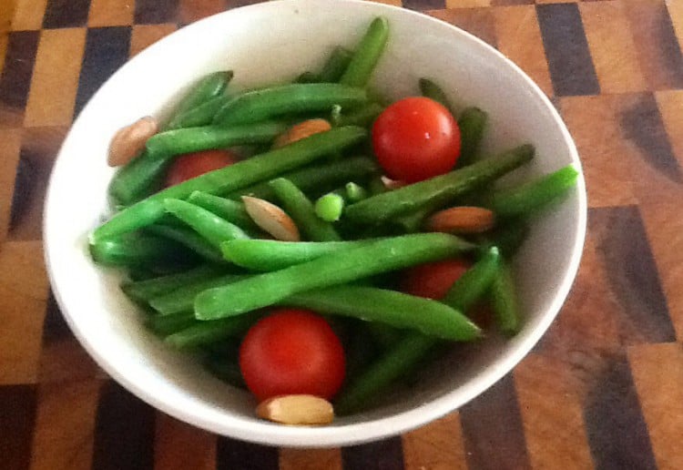 Sauteed green beans and cherry tomatoes