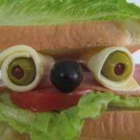 Silly sandwich face