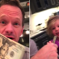Neil Patrick Harris loses bet to his 4 year old daughter