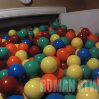 A crazy plastic ball prank!