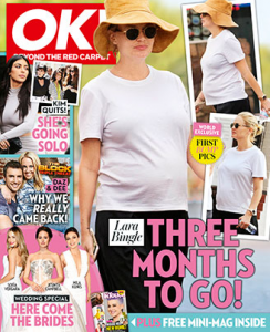 Lara Bingle pregnant_OK Magazine cover