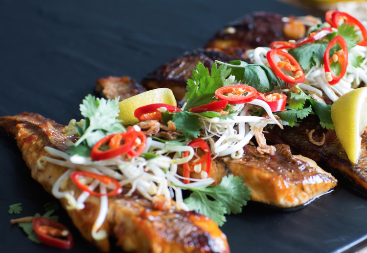 Asian snapper with sweet chilli and lemongrass