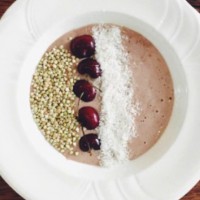 Chocolate 'Cherry Ripe' smoothie bowl