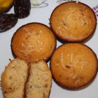 Coconut, lemon and date muffins