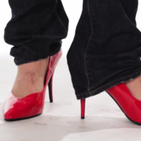 Watch as men walk in high heels for the very first time!