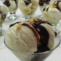 Chocolate ice cream sundae