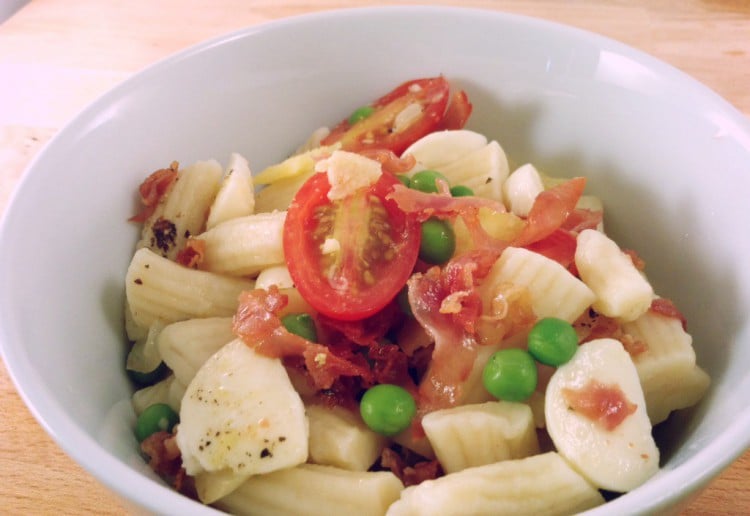 Warm Pasta Salad with Pancetta and Bocconcini