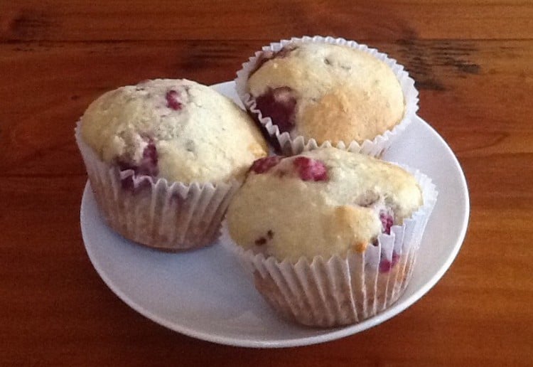 Raspberry and Coconut Muffins