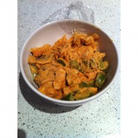 Spicy chicken noodle curry