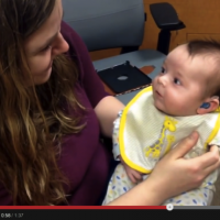 Watch this baby hear his mum for the first time!