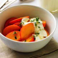 Persimmon with honeyed yoghurt