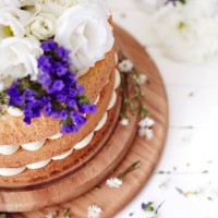 Lemon and flora layer cake