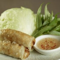 Han Noi style crispy rice paper rolls with Nouc Mam dipping sauce