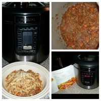 Slow cooked spaghetti bolognese