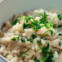 Chicken (or feta) and vegetable risotto