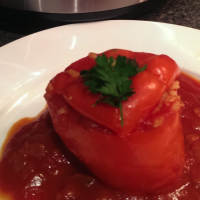 Slow Cooked Stuffed Capsicums