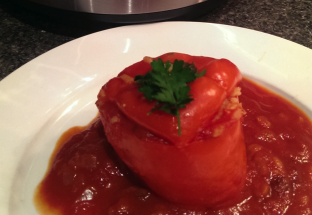 Slow Cooked Stuffed Capsicums