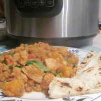 Chicken, lentil and pumpkin curry