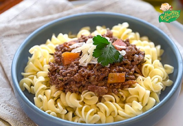 Beef/Lamb and Vegetable Spelt Spaghetti