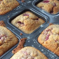 Raspberry and white chocolate muffins