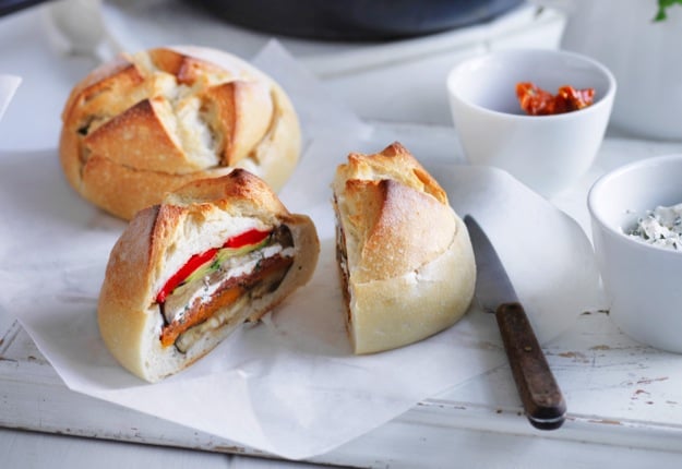 Chargrilled vegetable picnic cob