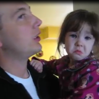 This little girl saying goodbye to her Dad is heartbreaking