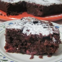 Raspberry and chocolate cake