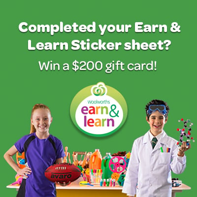 WIN $200 gift cards with Woolworths Earn & Learn_round 2_504x504