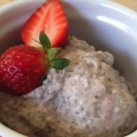 Strawberry and coconut chia pudding