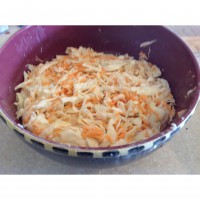 Thinly sliced coleslaw