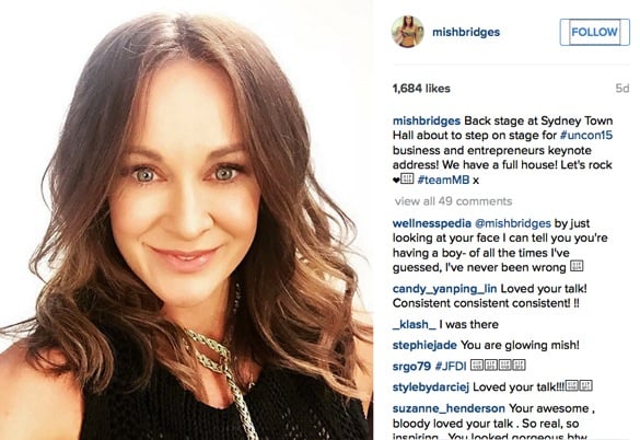 michelle bridges and her baby bump mean business_instagram