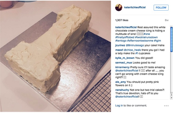 how kate ritchie is coping with being mum to mae_step two of the birthday cake for mae