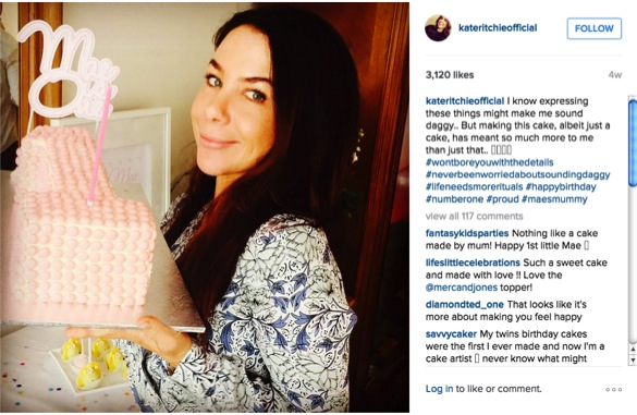 how kate ritchie is coping with being mum to mae_the birthday cake end result