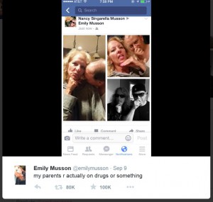 Emily parents selfies
