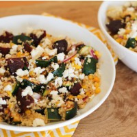 Grilled vegetable quinoa salad