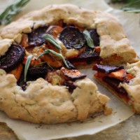 Beet and Sweet Potato Tart