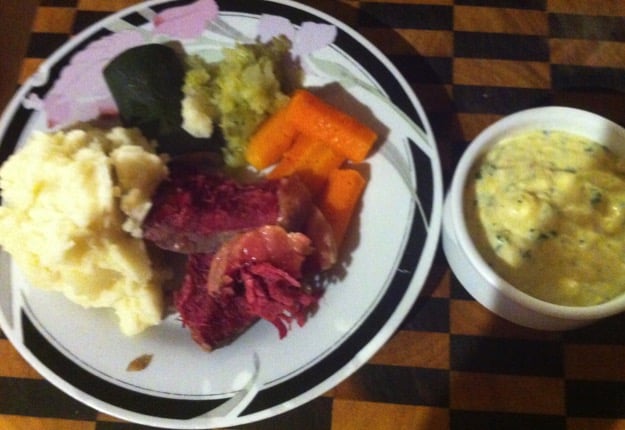 Slow cooked corned beef