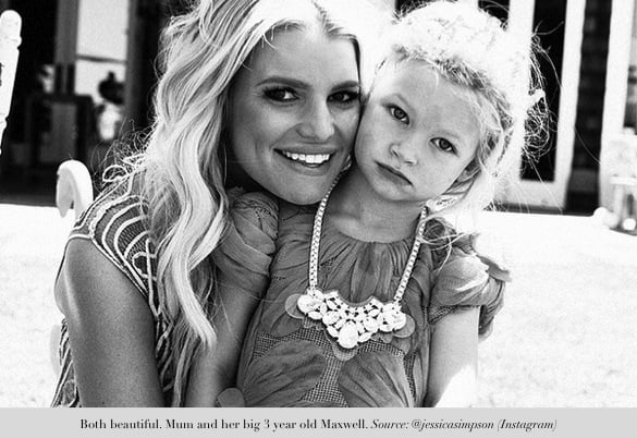 jessica simpson shares precious moments_jessica and maxwell at her birthday