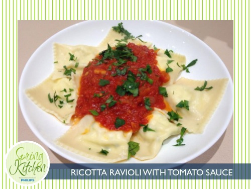 philips spring kitchen_member recipes_500x376_ricotta ravioli with tomato sauce
