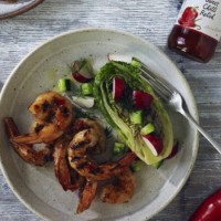 Spicy marinated prawns with Baxters sweet chilli relish